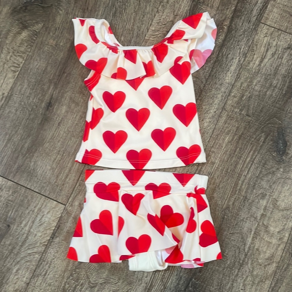 Hanna Andersson heart swimsuit size 18 to 24 months